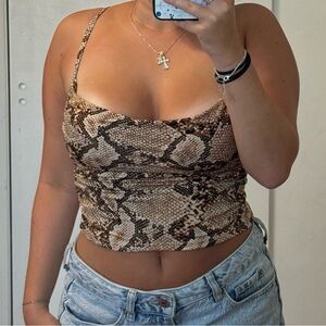 Snake print tank top urban outfitters size small